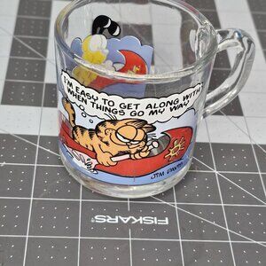 McDonald's Garfield Cat Glass Cup Mug Jim Davis 1978 Vintage